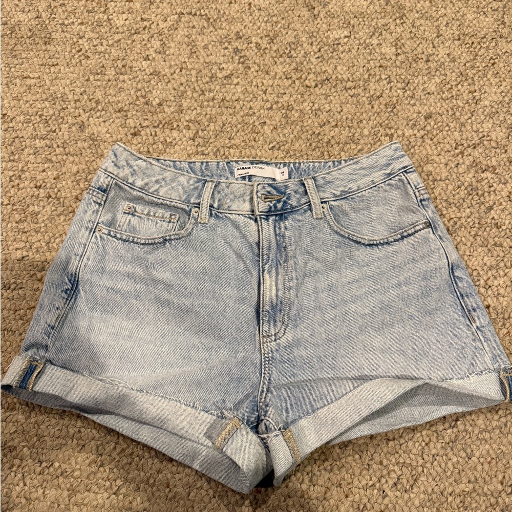 Garage Light Blue Jean Shorts